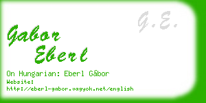 gabor eberl business card